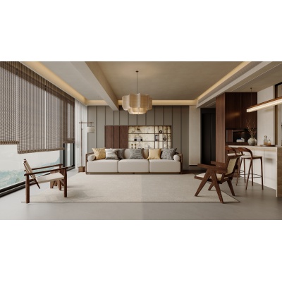 臺州·瓏棲天第143m2現代中式風格